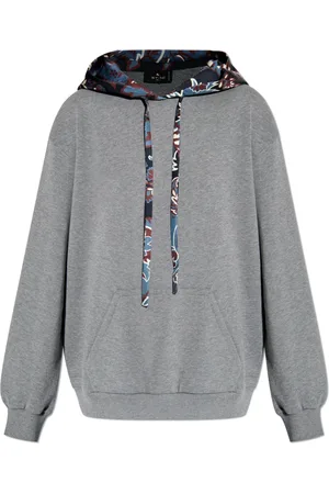 Etro Sweatshirts & Hoodies, Dames, Grijs, S, Katoen, Hooded Sweatshirt