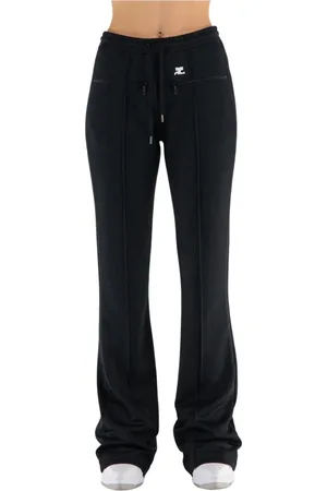 Courrèges Broeken, Dames, Zwart, M, Katoen, Interlock Trainingspak Broek