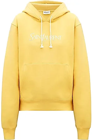 Saint Laurent Sweatshirts & Hoodies, Dames, Geel, XS, Katoen, Stijlvolle Sweatshirt voor Mannen