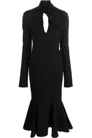 The Attico Kleedjes, Dames, Zwart, S, Zwarte Midi Jurk