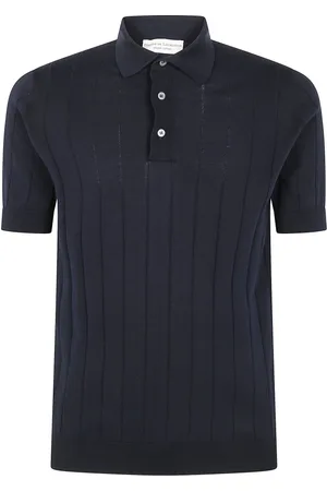 FILIPPO DE LAURENTIIS Tops, Heren, Blauw, M, Klassieke Polo Shirt