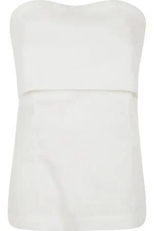 SEMICOUTURE Tops, Dames, Wit, XS, Pepita Crop Top