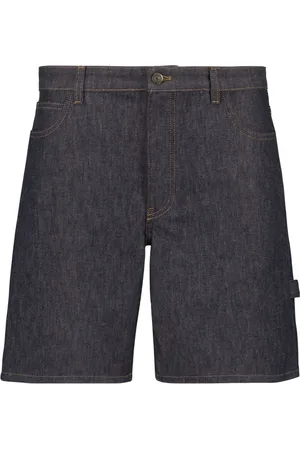 Courrèges Korte broeken, Heren, Grijs, W29, Denim, Denim Wijde Pijp Broek