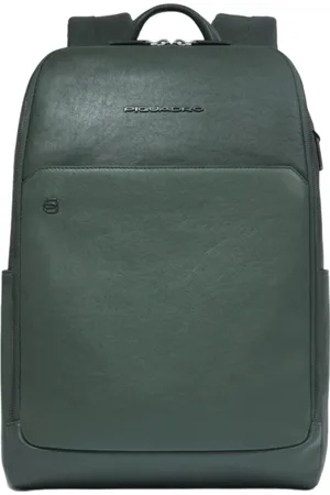 Piquadro Tassen, Heren, Groen, ONE Size, Groene rugzak voor PC en i Pad Pro