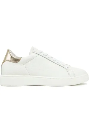 Twin-Set Schoenen, Dames, Wit, 37 EU, Leer, Witte Leren Sneakers