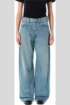 JUNYA WATANABE Jeans, Dames, Blauw, S, Denim, Wijde Denim Jeans