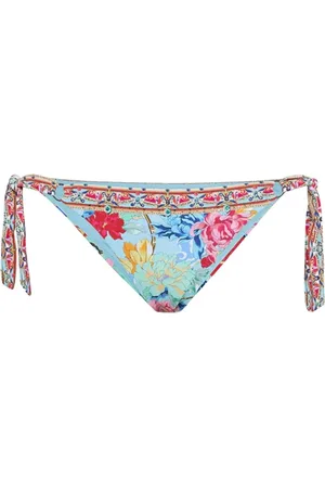 Camilla Badkleding, Dames, Veelkleurig, L, Gestreepte Bikini Onderkant Ring Tie