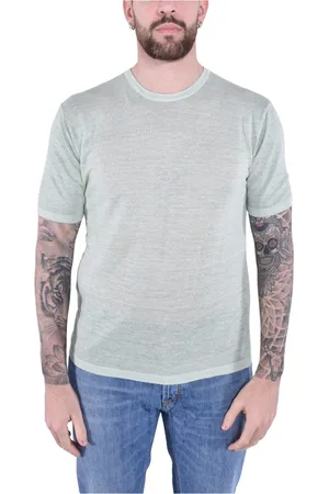 Blauer Tops, Heren, Groen, XL, Vervaagd Crew Neck T-Shirt