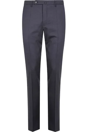 Incotex Broeken, Heren, Grijs, M, Donkergrijze Broek met Verborgen Sluiting