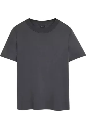 Joseph Tops, Dames, Grijs, S, Zijden oversized grafiet T-shirt