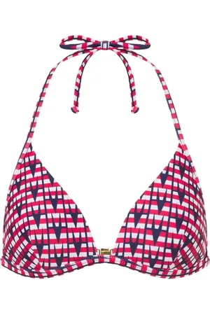 Moschino Badkleding, Dames, Blauw, L, Nautische Elastische Halslijn Driehoekige Bikini