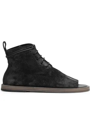 MARSÈLL Schoenen, Dames, Zwart, 36 EU, Leer, Zwarte leren veterschoenen