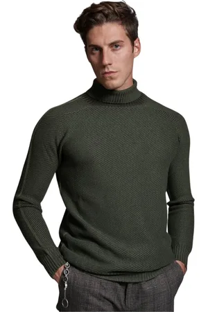 Dondup Truien, Heren, Groen, M, Stijlvolle Turtleneck