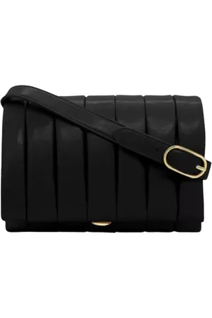 THEMOIRÈ Tassen, Dames, Zwart, ONE Size, Leer, Zwarte Vegan Leren Handtas Feronia