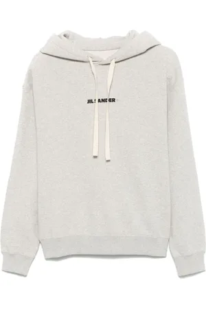Jil Sander Sweatshirts & Hoodies, Dames, Grijs, S, Katoen, Grijze Katoenen Trui