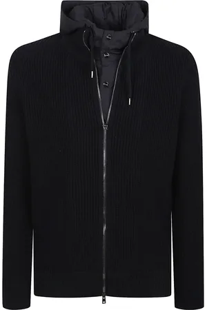 HERNO Sweatshirts & Hoodies, Heren, Blauw, 2Xl, Katoen, Blauwe Jas Stijl Ss 25