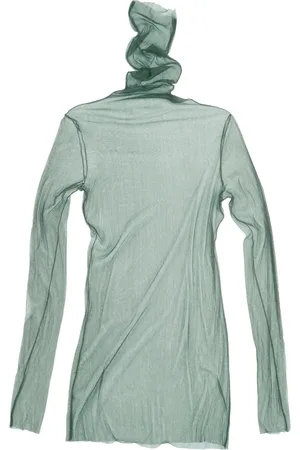 Cortana Tops, Dames, Groen, XL, Tule, tule zwaan, donkergroene top