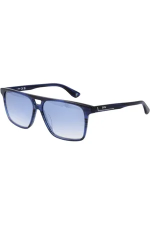 BMW Accessoires, Heren, Blauw, ONE Size, Blauwe Rechthoekige Zonnebril met Gradiëntlenzen