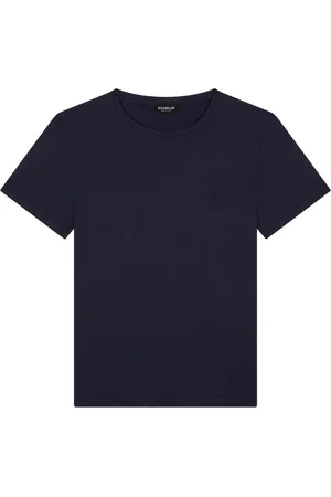 Dondup Tops, Heren, Blauw, M, Katoen, Blauw Regular Fit Katoenen T-shirt