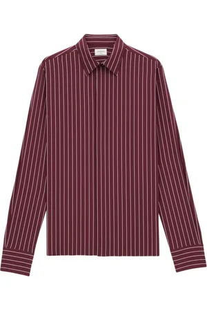 Saint Laurent Overhemden, Heren, Rood, L, Rode Button-Down Shirt Gemaakt in Italië