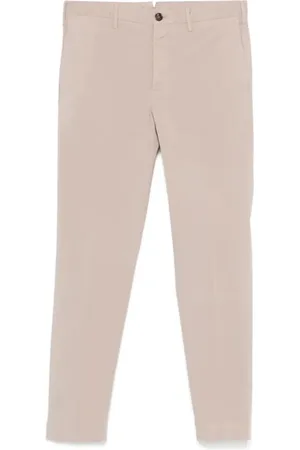 Incotex Broeken, Heren, Grijs, M, Beige Broek met Verborgen Sluiting