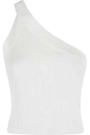 IRO Tops, Dames, Wit, M, Ecru Crop Top Fethy Monospalla