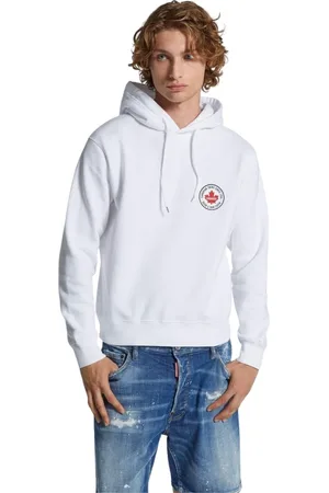 Dsquared2 Sweatshirts & Hoodies, Heren, Wit, L, Stijlvolle Felpas voor een trendy look