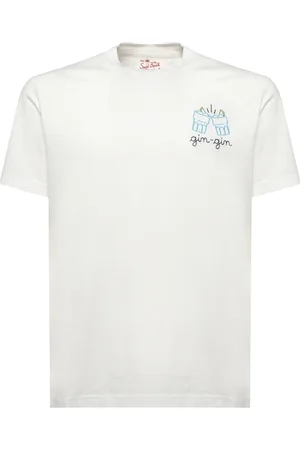 MC2 SAINT BARTH Tops, Heren, Wit, M, Katoen, Witte katoenen T-shirts en polo