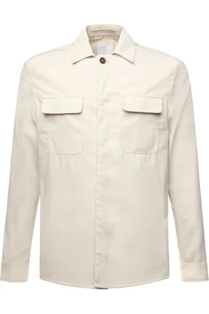 ELEVENTY Jassen, Heren, , 2Xl, Katoen, Katoenen Klassieke Jas Zandkleur