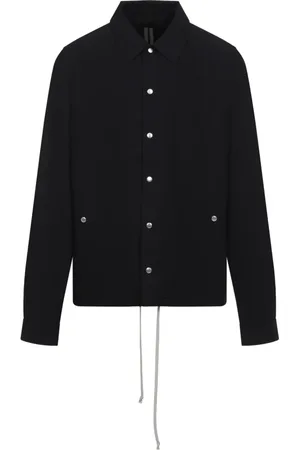 Rick Owens Jassen, Heren, Zwart, M, Zwarte jas voor mannen