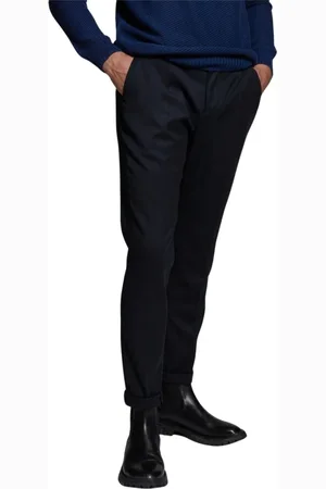 Dondup Broeken, Heren, Blauw, W30, Katoen, Gaubert Pleated Pants