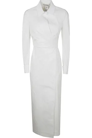 Max Mara Kleedjes, Dames, Wit, XS, Elegante Lange Jurk