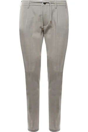 ELEVENTY Broeken, Heren, Grijs, W33, Trekkoord Taille Broek Grijs