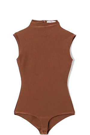 Sportmax Tops, Dames, Bruin, S, Stijlvolle Bodywear voor actieve levensstijl