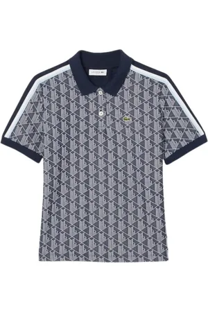 Lacoste Tops, Dames, Veelkleurig, L, Aansluitende Polo met Jacquard Monogram
