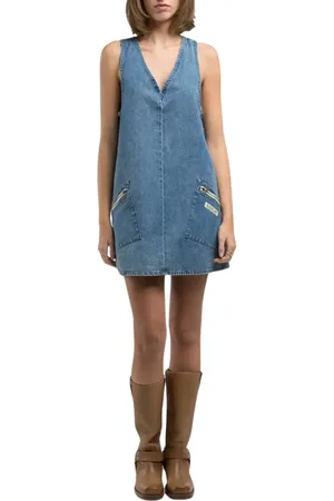 Replay Kleedjes, Dames, Blauw, XS, Katoen, Blauwe Jurk w 9219.000.62483a Medium