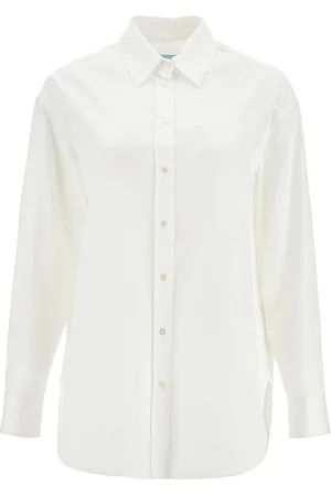 Max Mara Blouses & Shirts, Dames, Wit, S, Katoen, Stijlvolle Blouse voor Vrouwen