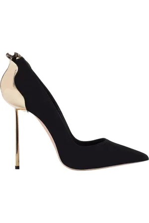 LE SILLA Schoenen, Dames, Zwart, 39 EU, Suède, Zwarte suède Petalo hakken