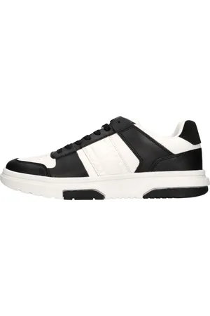 Tommy Hilfiger Schoenen, Heren, Zwart, 41 EU, Leer, Sneakers Multi Colour