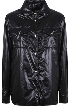 HERNO Jassen, Dames, Zwart, M, Polyester, Zwarte jas voor dames Stijlvol