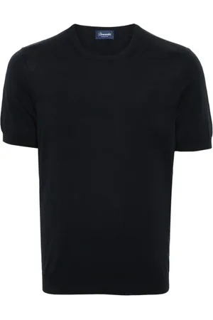 DRUMOHR Tops, Heren, Blauw, 3Xl, Katoen, Navy Katoen Gebreide Trui
