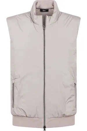 HERNO Jassen, Heren, , L, Katoen, Grijze Katoenen Vest Elegante Stijl