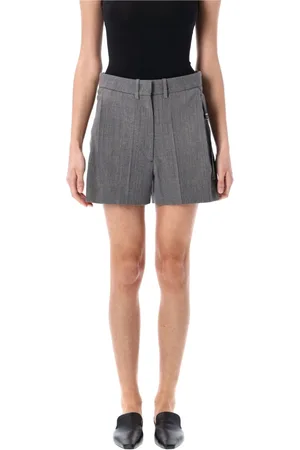 Low Classic Korte broeken, Dames, Grijs, S, Wol, Melange Grijze Op Maat Gemaakte Shorts voor Stijlvolle Zomeruitjes