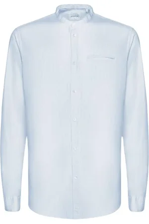 Dondup Overhemden, Heren, Blauw, M, Katoen, Pocket Guru Casual Overhemd