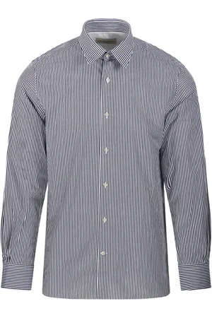 OFFICINE GENERALE Overhemden, Heren, Zwart, L, Katoen, Zwart/Wit Giacomo Shirt
