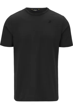 K-Way Tops, Heren, Zwart, S, Katoen, Stretch Jersey T-shirt met Zijlogo