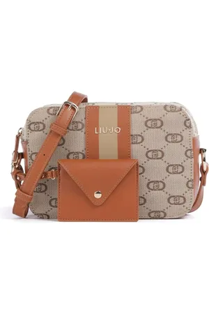 Liu Jo Tassen, Dames, Bruin, ONE Size, Leer, Elegante cameratas crossbody tas