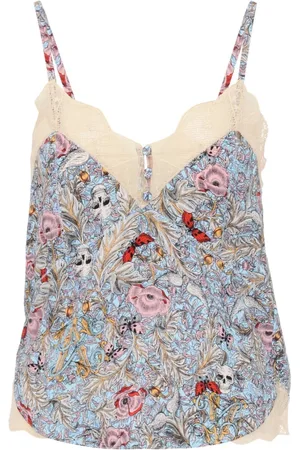 Zadig & Voltaire Tops, Dames, Veelkleurig, S, Zachte Britse bloemen Mist