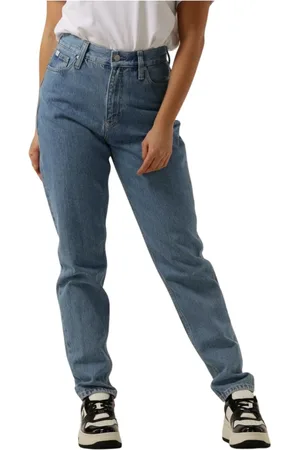 Calvin Klein Jeans, Dames, Blauw, W31, Katoen, High Waist Mom Fit Jeans