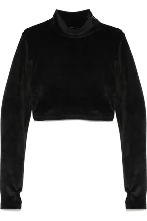 GCDS Truien, Dames, Zwart, L, Stijlvol Logo T-shirt